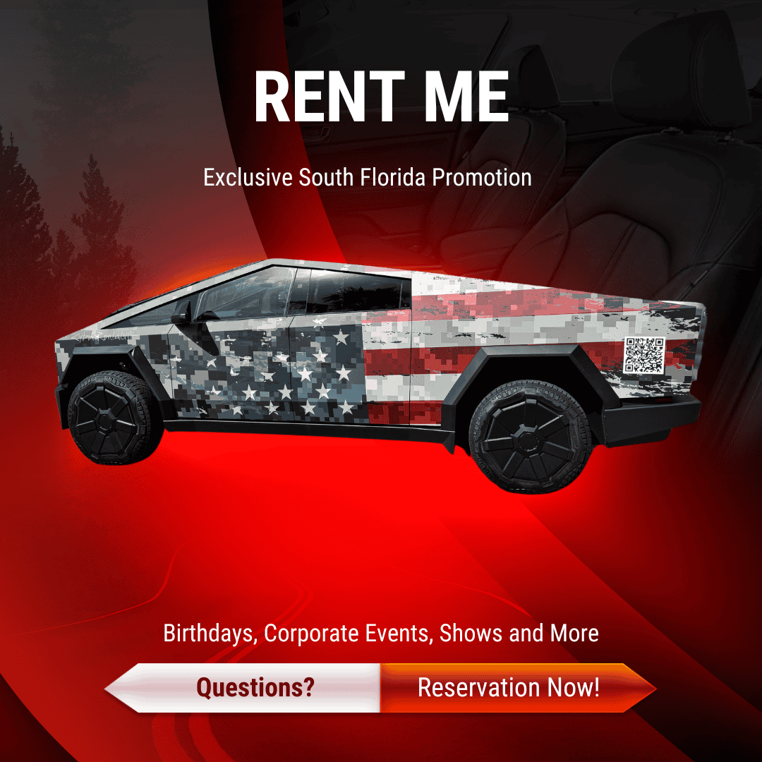 Rent a cyber truck in South Florida